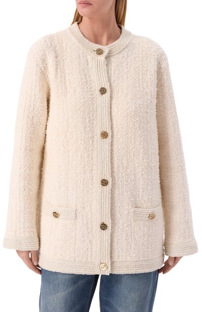 Шерстяной кардиган GUCCI кремового цвета по цене 445500 руб., арт. 851946/XKFAR, фото 3 Шерстяной кардиган GUCCI, арт. 851946/XKFAR, фото 3