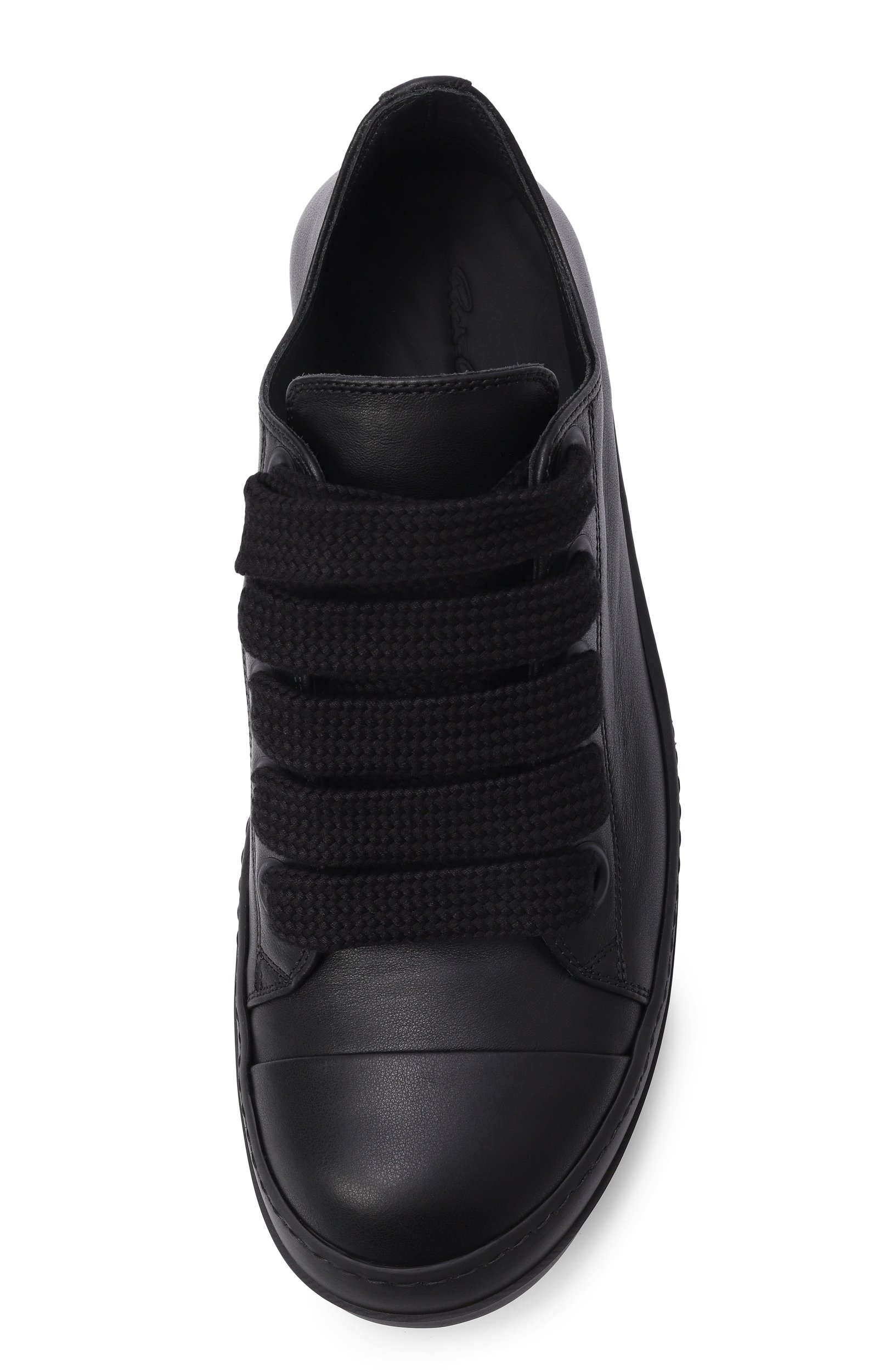 Кожаные кеды tower jumbolace low RICK OWENS черного цвета по цене 106000 руб., арт. RU02F4893/LC0W2, фото 5 Кожаные кеды tower jumbolace low RICK OWENS, арт. RU02F4893/LC0W2, фото 5