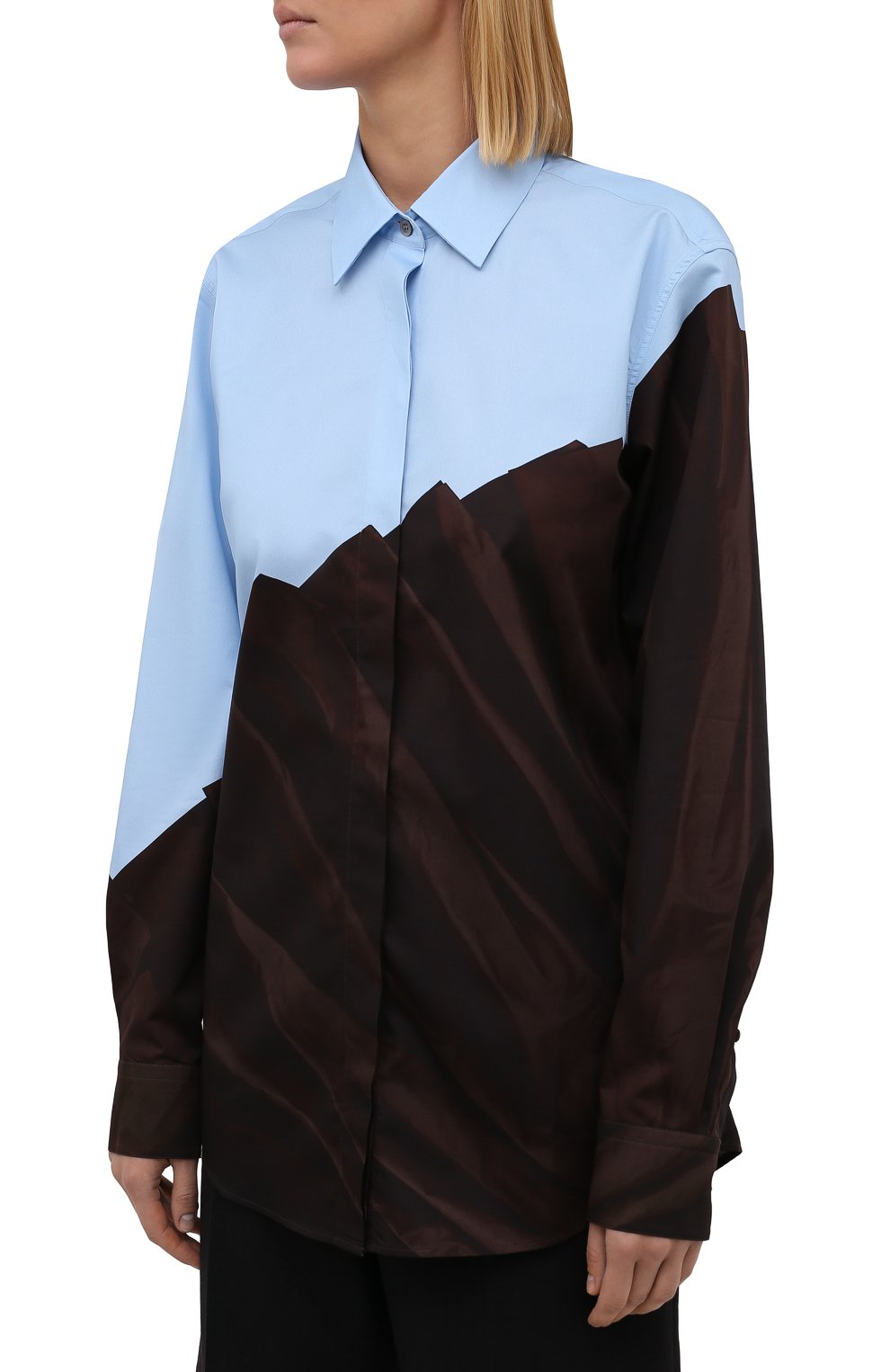 Хлопковая рубашка DRIES VAN NOTEN коричневого цвета по цене 89650 руб., арт. 212-010765-3078, фото 3 Хлопковая рубашка DRIES VAN NOTEN, арт. 212-010765-3078, фото 3