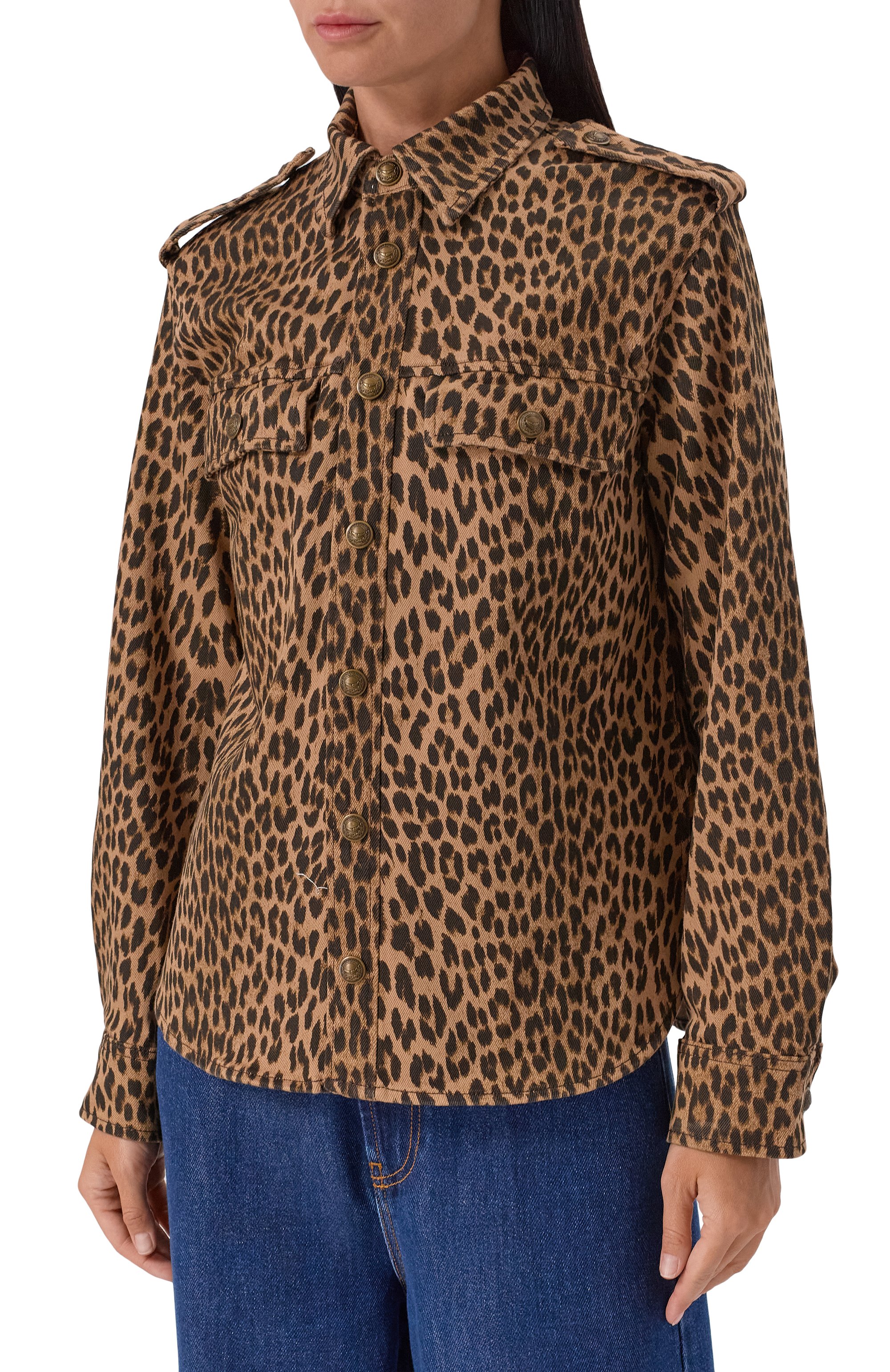 Джинсовая рубашка ZADIG AND VOLTAIRE леопардового цвета по цене 49450 руб., арт. WWSH02260, фото 3 Джинсовая рубашка ZADIG AND VOLTAIRE, арт. WWSH02260, фото 3