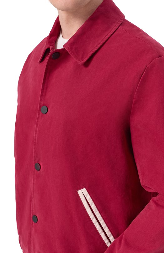 Хлопковый бомбер Kiton UGK153K0739H Бордовый  UGK153K0739H Фото 5