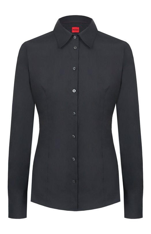Хлопковая рубашка HUGO 50554568 Чёрный 50554568