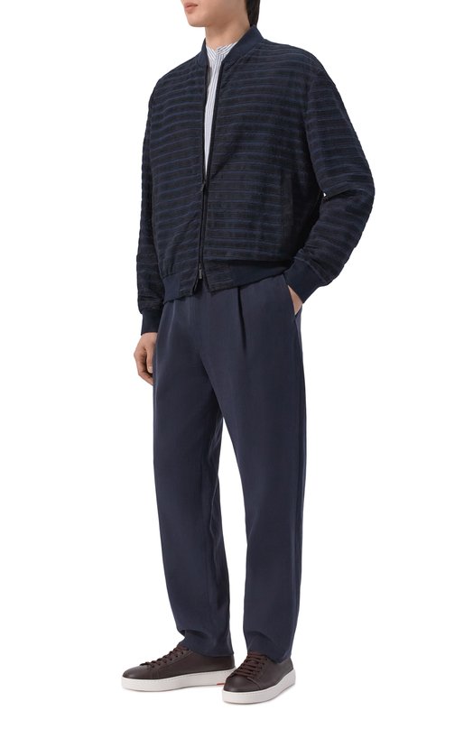 Льняные брюки Giorgio Armani GM001625/TE10954 Синий  GM001625/TE10954 Фото 2