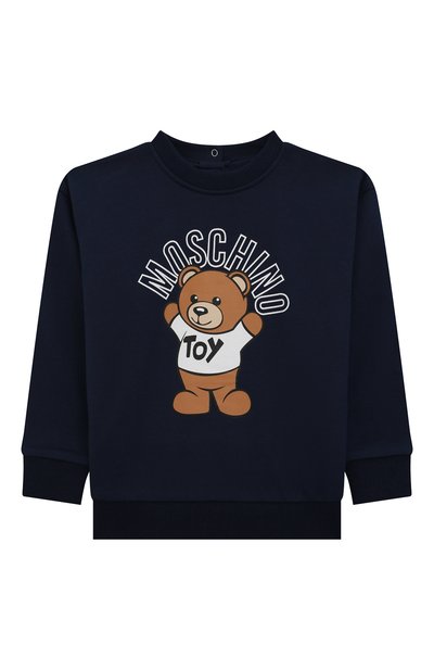 Комплект из свитшота и брюк MOSCHINO темно-синего цвета по цене 17800 руб., арт. MUK03P/LCA40, фото 2 Комплект из свитшота и брюк MOSCHINO, арт. MUK03P/LCA40, фото 2