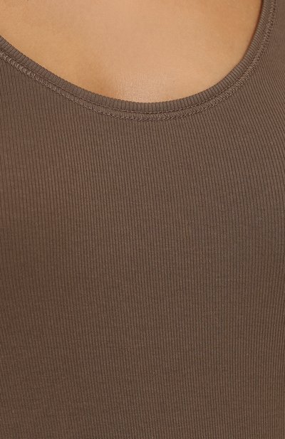 Однотонный хлопковый топ BRUNELLO CUCINELLI хаки цвета по цене 39950 руб., арт. M0TC8B4400, фото 5 Однотонный хлопковый топ BRUNELLO CUCINELLI, арт. M0TC8B4400, фото 5