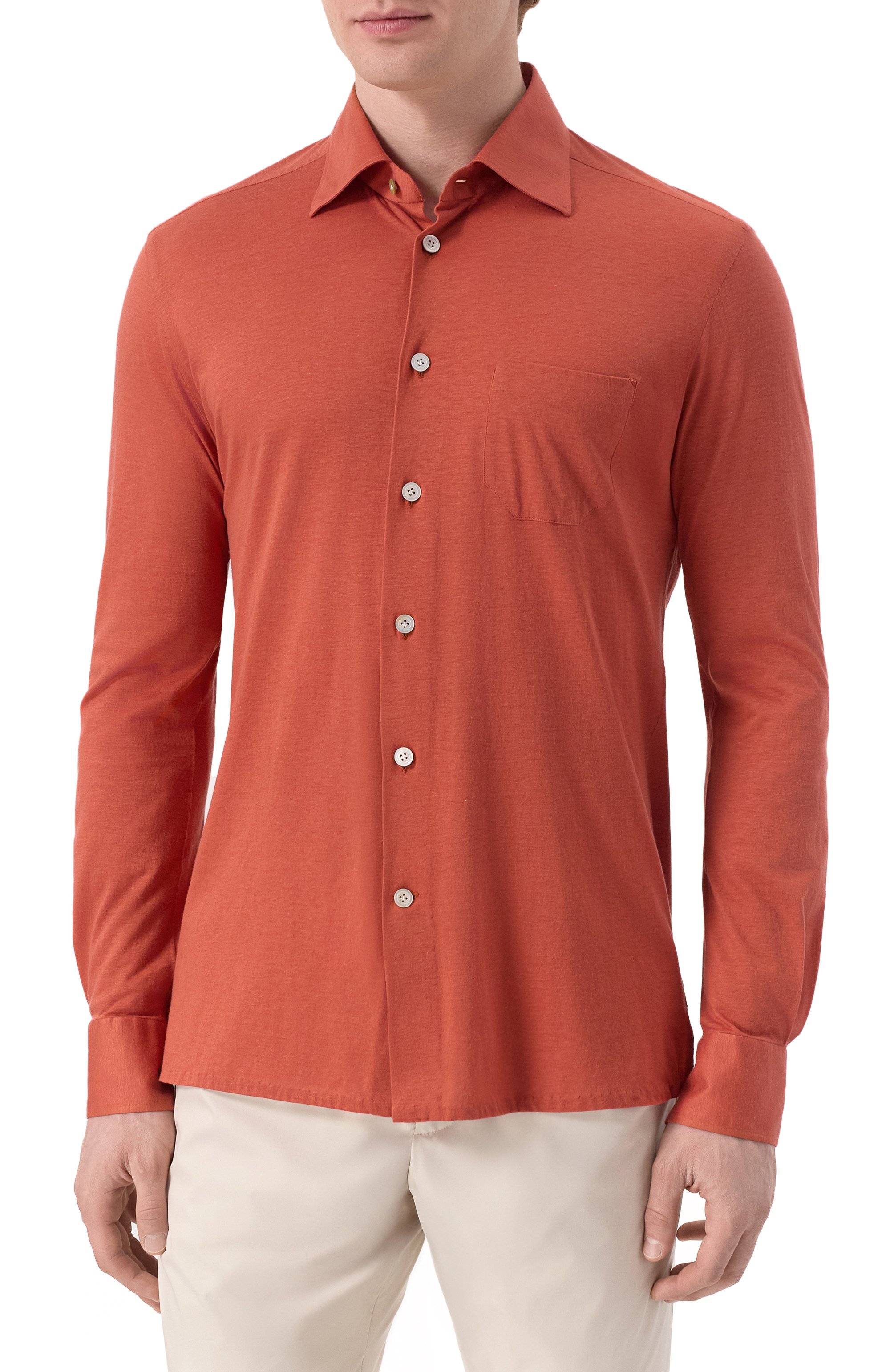 Рубашка из лиоцелла и хлопка KITON, арт. UMCNERH0924213, фото 3