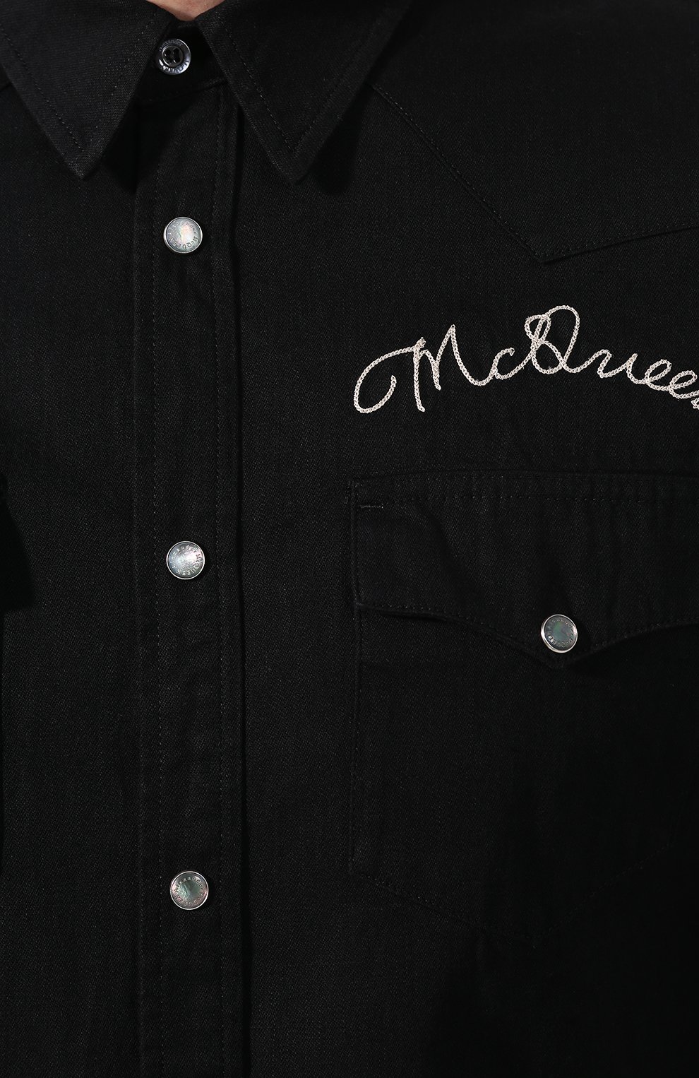 Хлопковая рубашка ALEXANDER MCQUEEN, арт. 558615/QMY40, фото 5