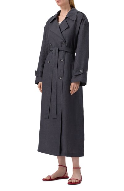 Льняной тренч 12 STOREEZ, арт. 132819, фото 3