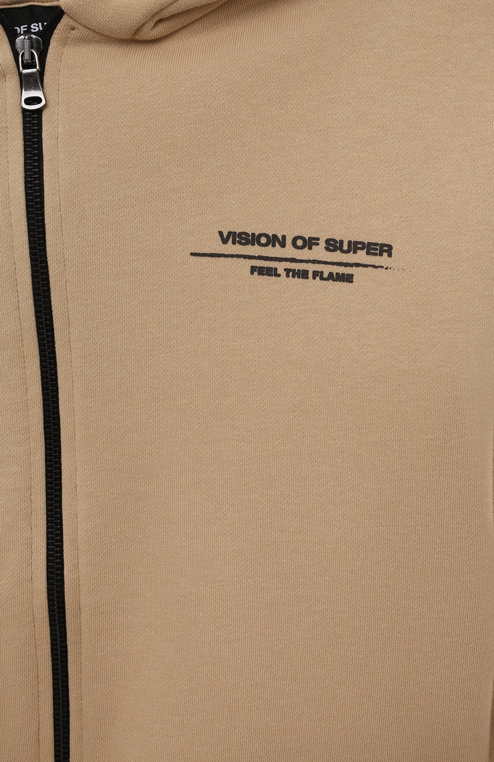 Хлопковая толстовка VISION OF SUPER бежевого цвета по цене 12150 руб., арт. MFV4105J, фото 3 Хлопковая толстовка VISION OF SUPER, арт. MFV4105J, фото 3