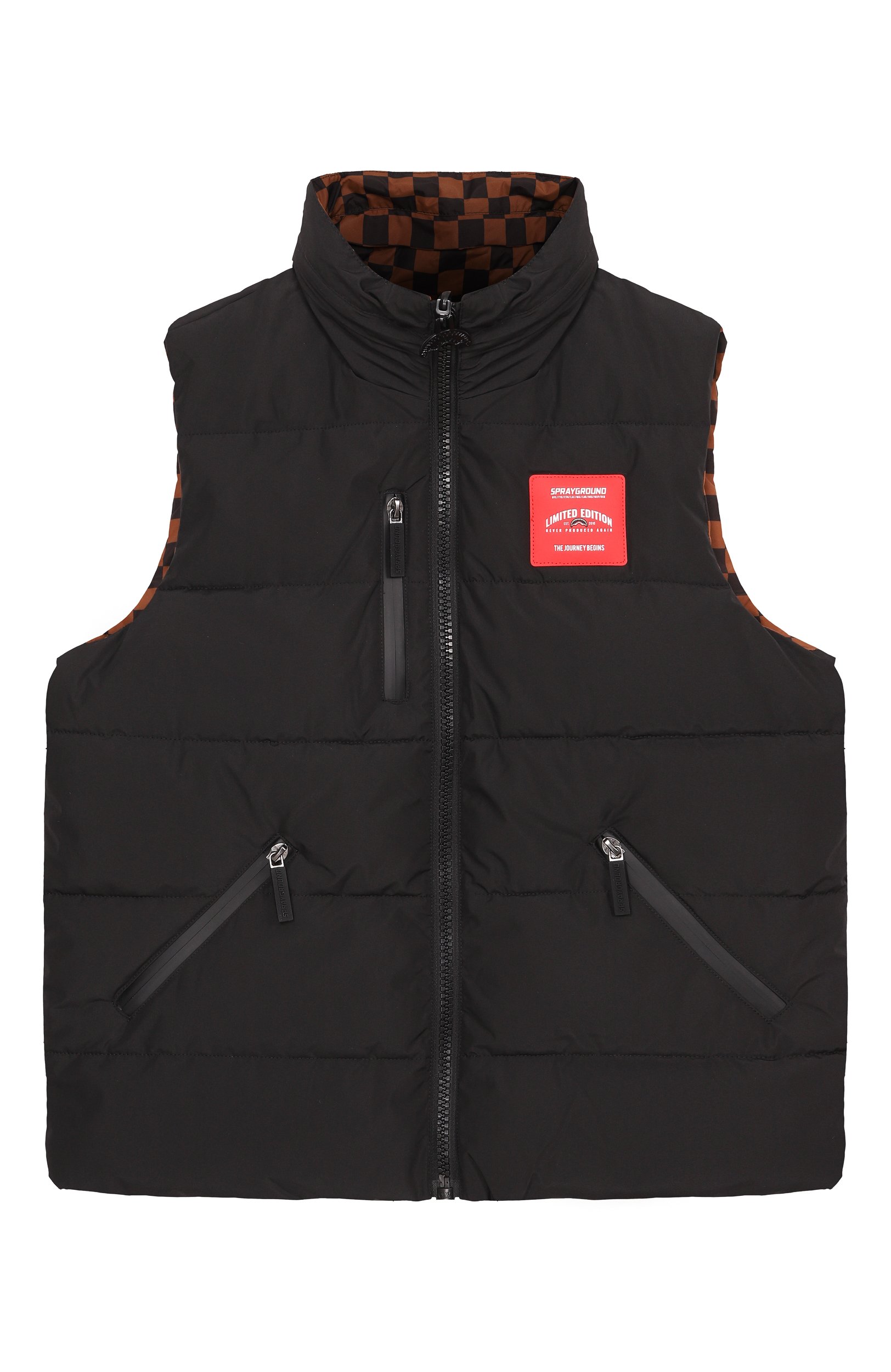 Двусторонний жилет SPRAYGROUND черного цвета по цене 29700 руб., арт. SPY1573/SPECIAL 0PS AIR CARG0 PADDED D0UBLE VEST_0, фото 1 Двусторонний жилет SPRAYGROUND, арт. SPY1573/SPECIAL 0PS AIR CARG0 PADDED D0UBLE VEST_0, фото 1
