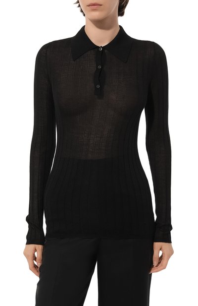 Поло из кашемира и шелка PRADA, арт. P24A1O-5U4-F0002-201, фото 3