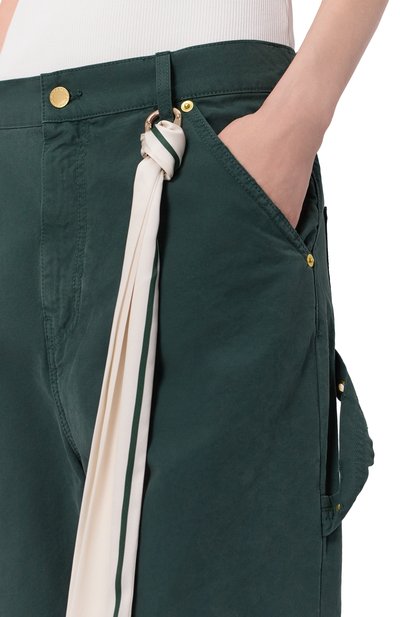 Хлопковые брюки DARKPARK, арт. WTR58 FAP05/LISA-SILK SCARF AD0RNED L00SE FIT CARP, фото 5