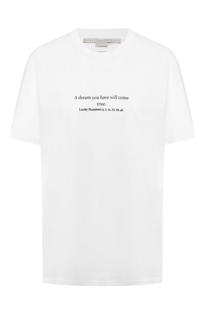 Женская хлопковая футболка STELLA MCCARTNEY, арт. 381701/SMW81
