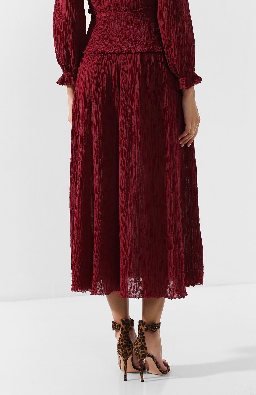 Юбка ZIMMERMANN бордового цвета по цене 45050 руб., арт. 6339SSUR, фото 4 Юбка ZIMMERMANN, арт. 6339SSUR, фото 4