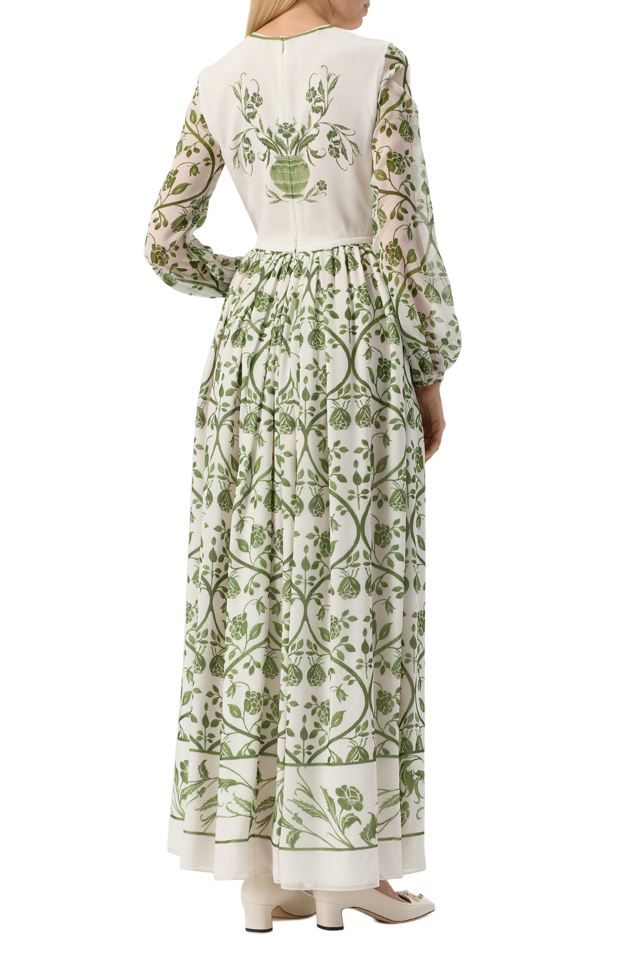 Шелковое платье GIAMBATTISTA VALLI зеленого цвета по цене 786000 руб., арт. 25SSPVCA5123-43PRI, фото 4 Шелковое платье GIAMBATTISTA VALLI, арт. 25SSPVCA5123-43PRI, фото 4