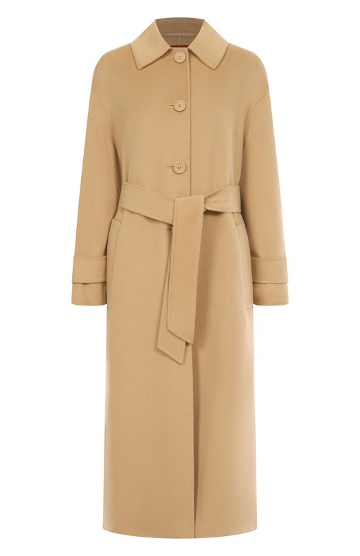 Пальто из шерсти и кашемира Max Mara Studio 0ZI0S0 Бежевый 0ZI0S0