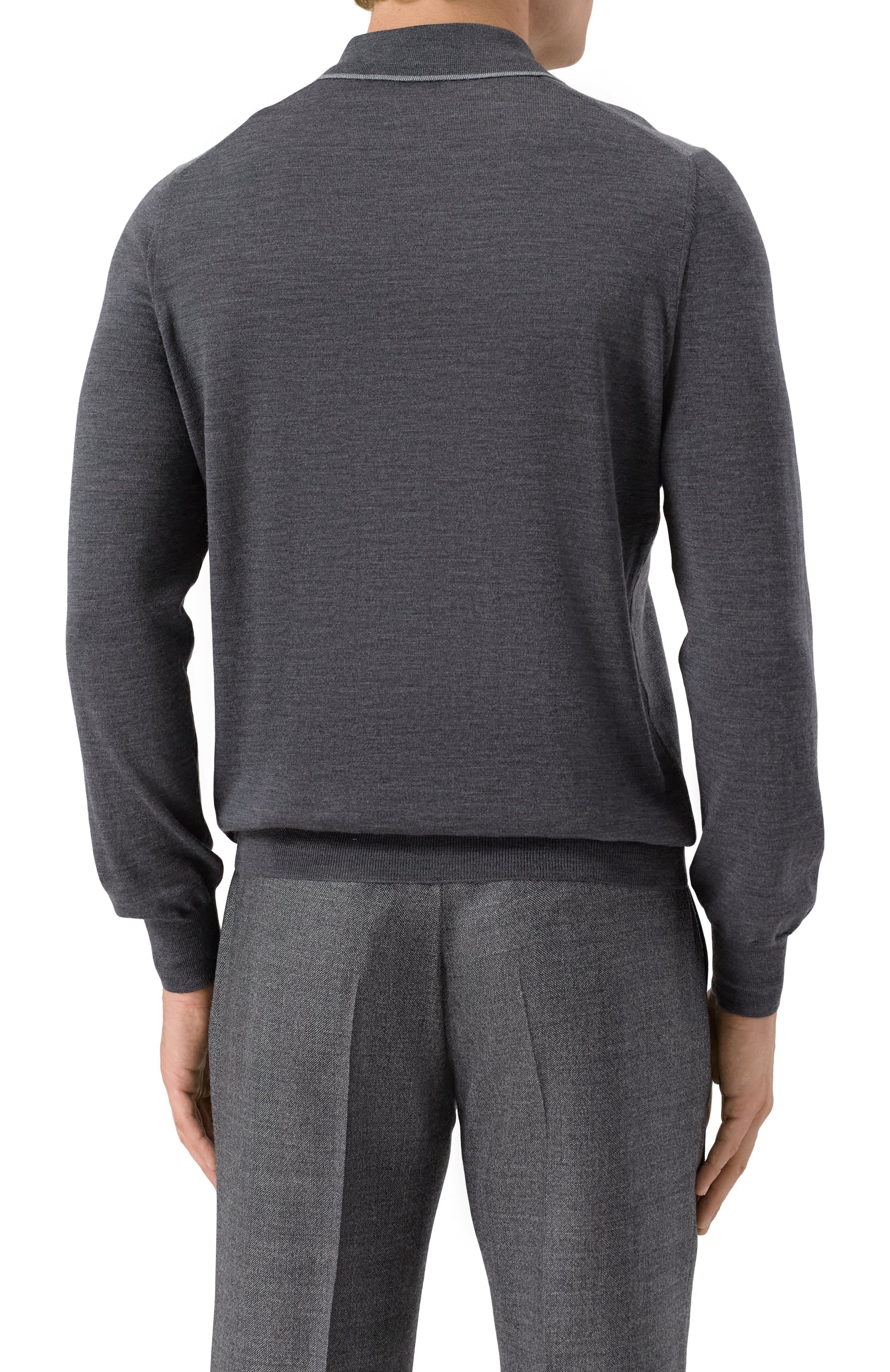 Шерстяное поло GRAN SASSO темно-серого цвета по цене 39950 руб., арт. 43108/14713, фото 4 Шерстяное поло GRAN SASSO, арт. 43108/14713, фото 4