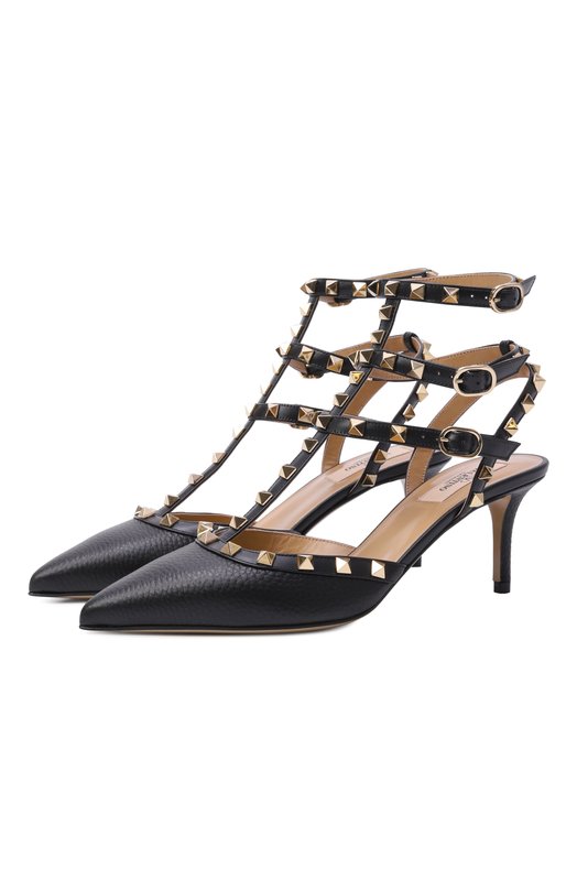 Кожаные туфли Rockstud 65 Valentino 8W2S0375/VCE Чёрный 8W2S0375/VCE