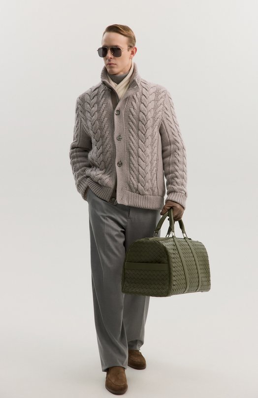 Кашемировый кардиган Brioni UMT30L/0DK15 Серый  UMT30L/0DK15 Фото 6