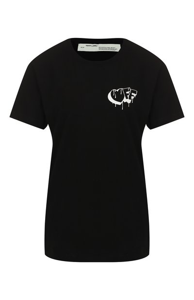 Женская хлопковая футболка OFF-WHITE, арт. 0WAA049F19B070661001
