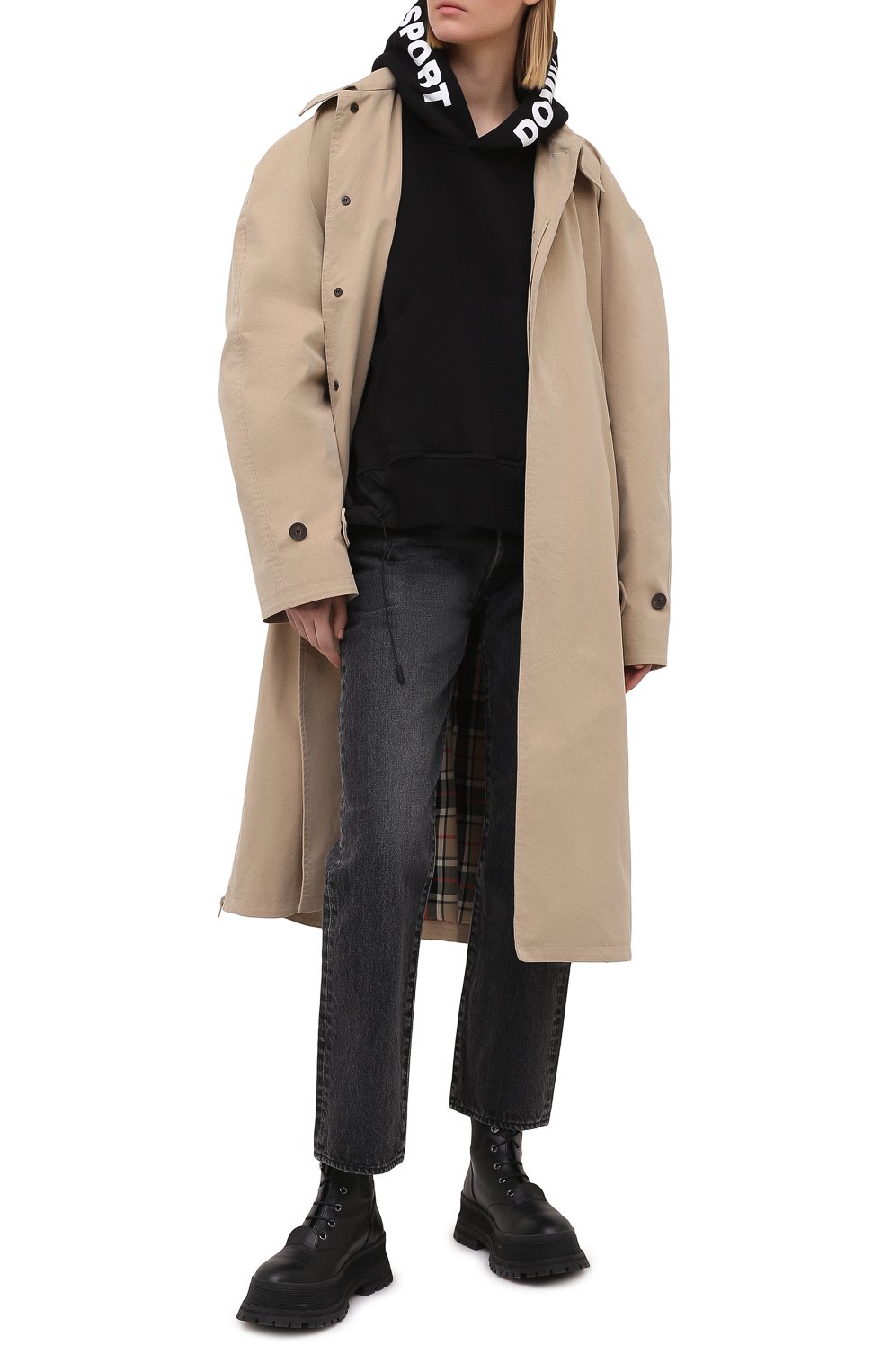 Хлопковое худи DSQUARED2 черного цвета по цене 51250 руб., арт. S75GU0326/S25042, фото 2 Хлопковое худи DSQUARED2, арт. S75GU0326/S25042, фото 2