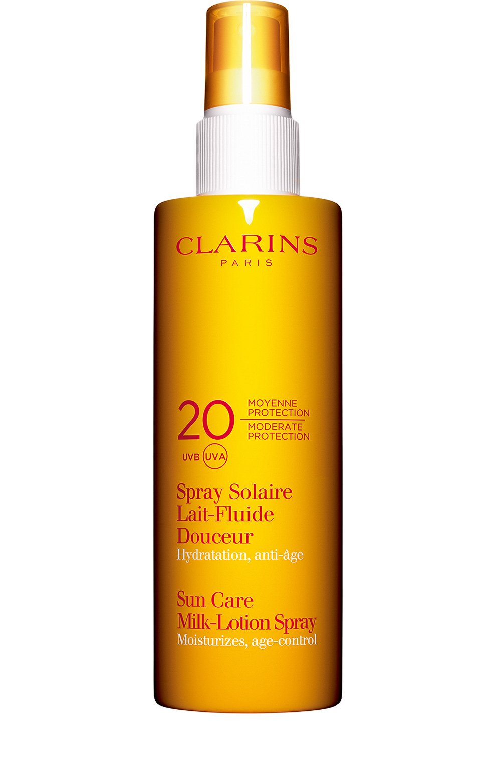Солнцезащитное молочко-спрей для лица и тела spf 20 spray solaire lait-fluide (150ml) CLARINS, арт. 80037691, фото 1