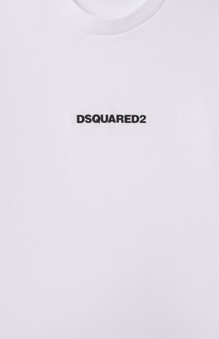 Мужского хлопковая футболка DSQUARED2 белого цвета, арт. DQ2823/D004G | Фото 3 (Нос: Не проставлено; Региональные ограничения белый список (Axapta Mercury): Не проставлено; Мальчики Кросс-КТ: Футболка-одежда; Девочки Кросс-КТ: футболка-одежда; Материал внешний: Хлопок; Ростовка одежда: 6 лет | 116 см, 10 - 11 лет | 140 - 146см, 13 - 15 лет | 158 см, 16 лет | 164 см, 4 года | 104 см, 8 лет | 128 см)
