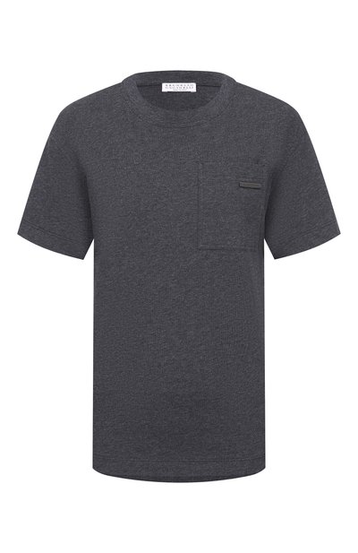 Женская хлопковая футболка BRUNELLO CUCINELLI, арт. MPT81EC710