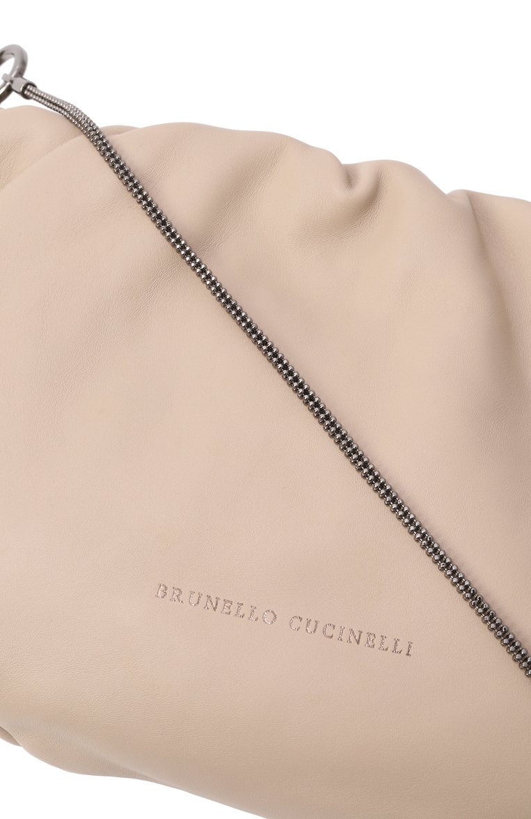 Женская сумка BRUNELLO CUCINELLI бежевого цвета, арт. MBGPD2666 | Фото 3 (Материал: Натуральная кожа; Размер: medium; Автоматизация ТО: Проставлено; Автоматизация состава: Проставлено)