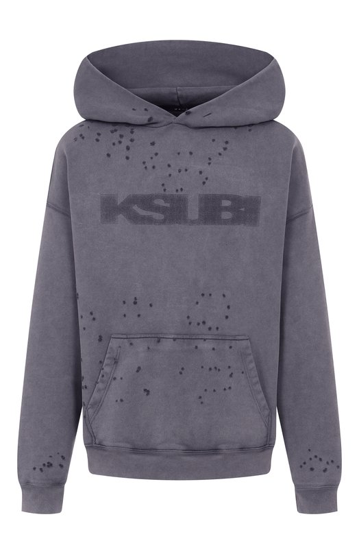 Хлопковое худи Ksubi MPF25FL005 Серый MPF25FL005