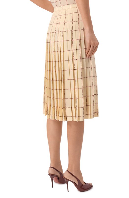 Шелковая юбка Loro Piana FAP3865 Бежевый  FAP3865 Фото 4