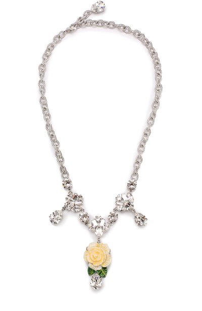 Колье с подвеской в виде цветка и кристаллами swarovski DOLCE & GABBANA, арт. WNK6R7/W1111, фото 1