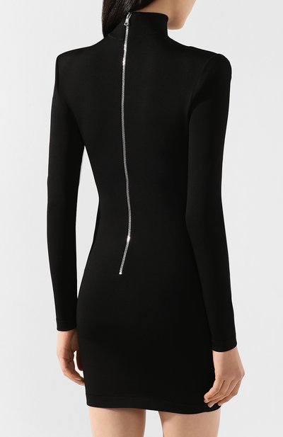 Мини-платье BALMAIN черного цвета по цене 262500 руб., арт. TF06266/K080, фото 4 Мини-платье BALMAIN, арт. TF06266/K080, фото 4