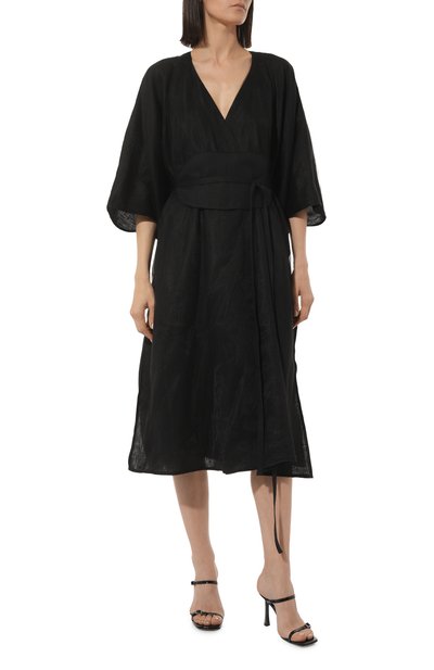 Туника изо льна и хлопка MIDGARD PARIS черного цвета по цене 38000 руб., арт. B4801, фото 3 Туника изо льна и хлопка MIDGARD PARIS, арт. B4801, фото 3