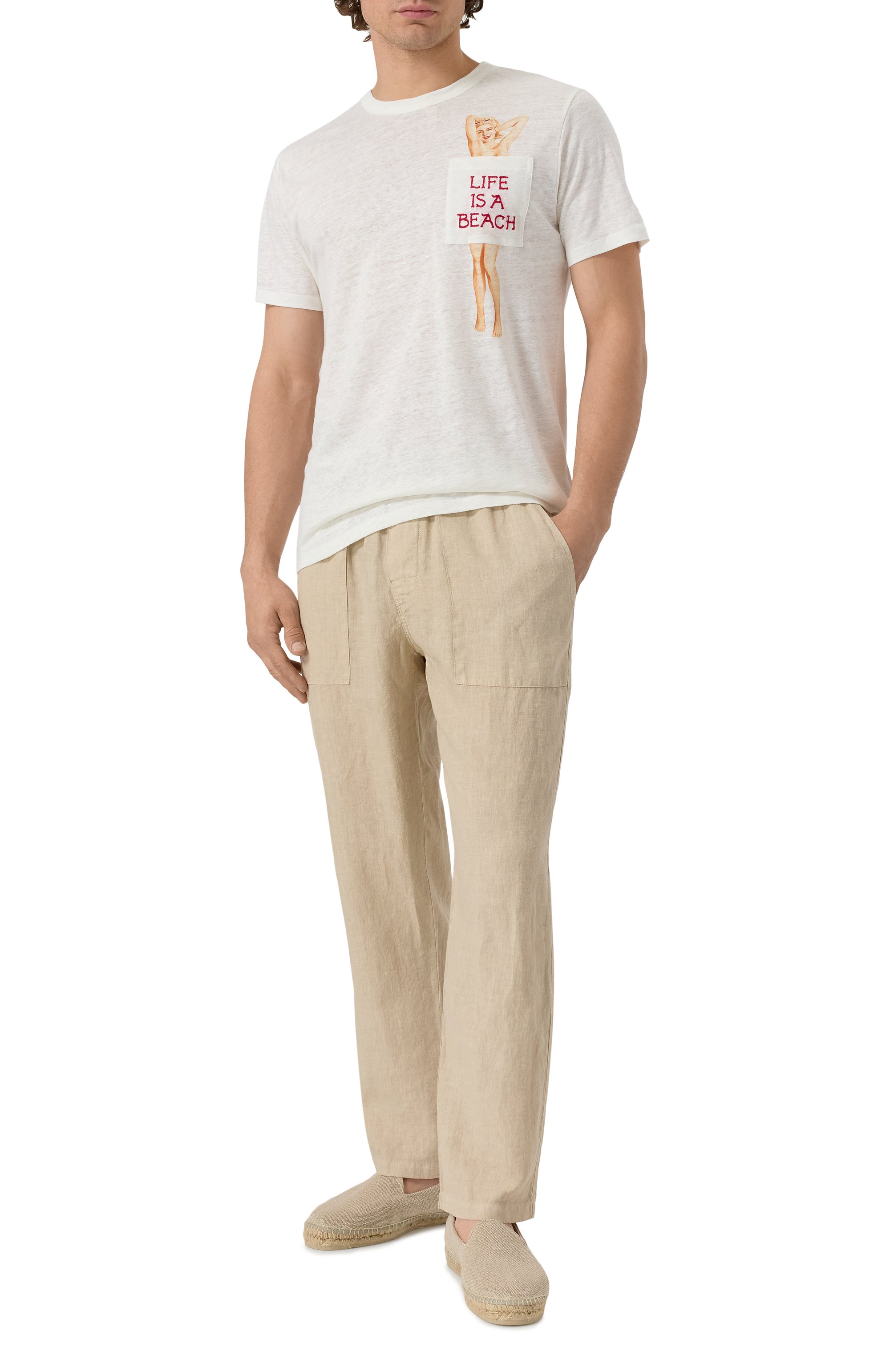 Льняные брюки MC2 SAINT BARTH, арт. STBM CALAIS/00275H, фото 2