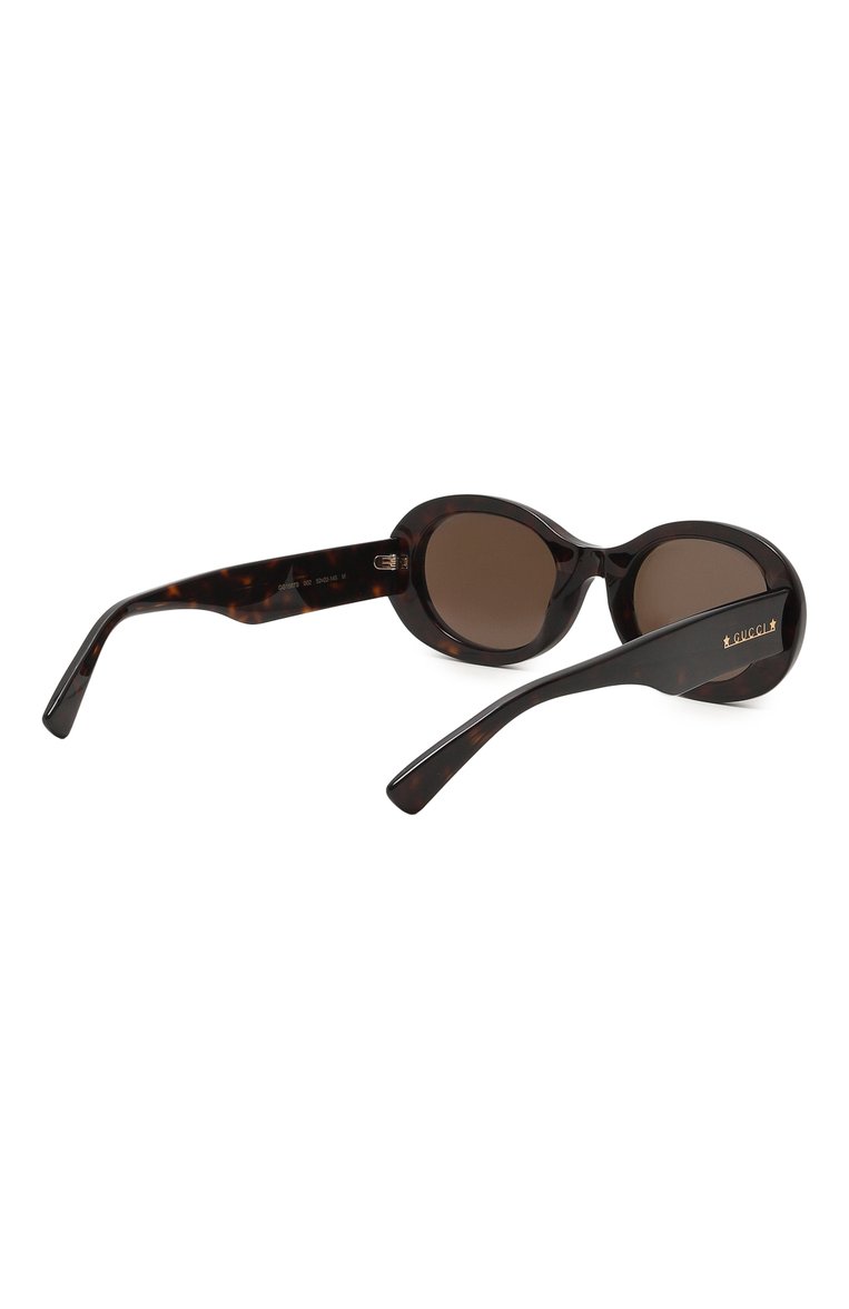 Женские солнцезащитные очки GUCCI коричневого цвета, арт. GG1587S 002 | Фото 4 (Региональные ограничения белый список (Axapta Mercury): Не проставлено; Нос: Не проставлено; Материал: Пластик; Тип очков: С/з; Очки форма: Овальные; Оптика Гендер: оптика-женское)