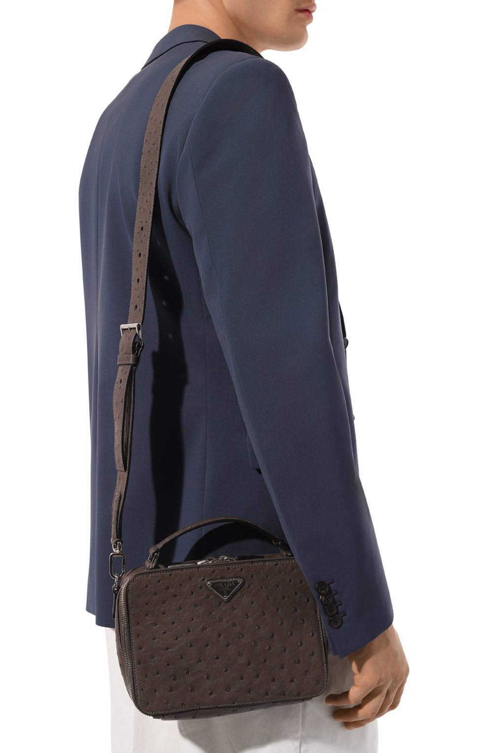 Сумка из кожи страуса PRADA, арт. 2VH069-K53-F0480-OMI, фото 2