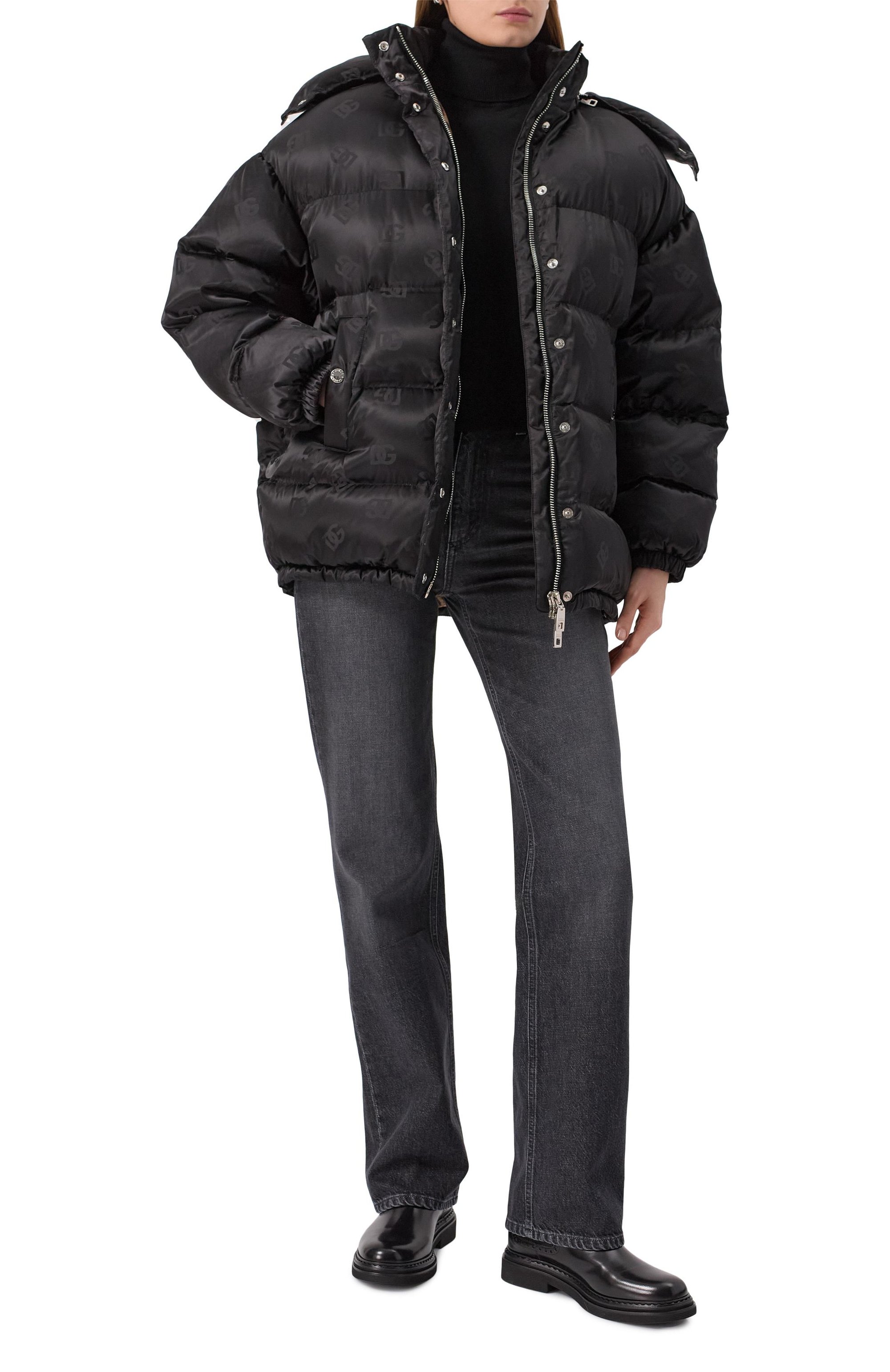 Пуховик DOLCE & GABBANA черного цвета по цене 349500 руб., арт. F9R89T/FJSCW, фото 2 Пуховик DOLCE & GABBANA, арт. F9R89T/FJSCW, фото 2