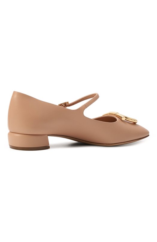 Кожаные туфли Marry 20 Ferragamo 01K512/785221 Бежевый  01K512/785221 Фото 5