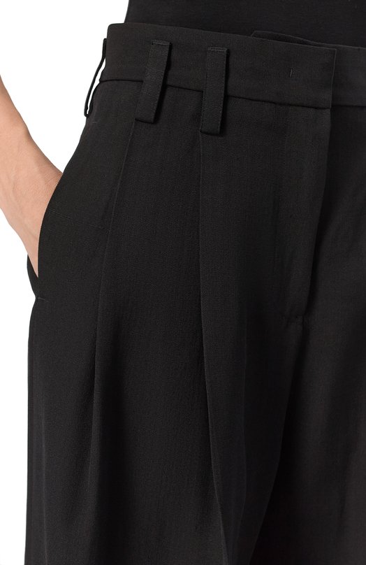 Брюки из вискозы и шелка Jil Sander J03KA0292/J65005 Чёрный  J03KA0292/J65005 Фото 5