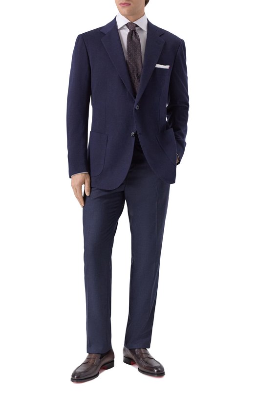 Кашемировые брюки Kiton UFPPERK0130H05 Синий  UFPPERK0130H05 Фото 2