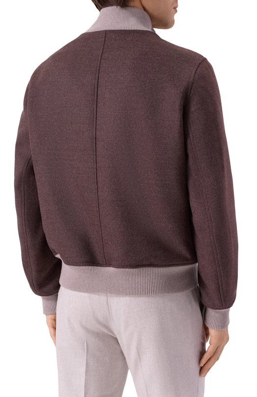 Шерстяной бомбер Brunello Cucinelli MY4966559 Коричневый  MY4966559 Фото 4