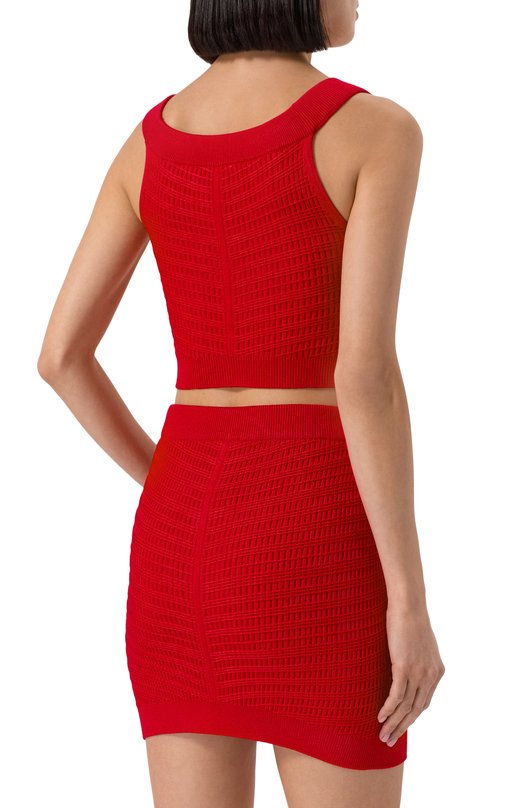 Топ из вискозы Balmain EF0AB426/KI42 Красный  EF0AB426/KI42 Фото 4