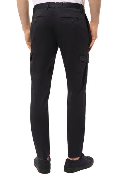 Хлопковые брюки-карго PAL ZILERI темно-синего цвета по цене 27350 руб., арт. W31NE284/IP240, фото 4 Хлопковые брюки-карго PAL ZILERI, арт. W31NE284/IP240, фото 4