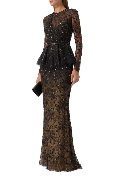 Юбка с отделкой пайетками ELIE SAAB черного цвета по цене 457000 руб., арт. SK365NP26/LAE04, фото 2 Юбка с отделкой пайетками ELIE SAAB, арт. SK365NP26/LAE04, фото 2