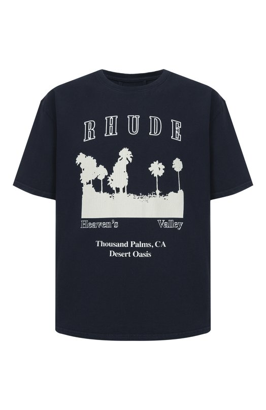 Хлопковая футболка Rhude RHFW25TT02012 Чёрный RHFW25TT02012