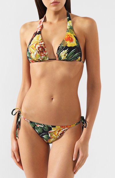 Плавки-бикини с принтом DOLCE & GABBANA черного цвета по цене 27050 руб., арт. 02A01J/FSGP0, фото 2 Плавки-бикини с принтом DOLCE & GABBANA, арт. 02A01J/FSGP0, фото 2