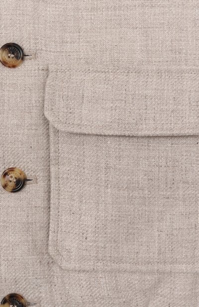 Бомбер изо льна и шерсти BRUNELLO CUCINELLI, арт. BW4820964B, фото 3