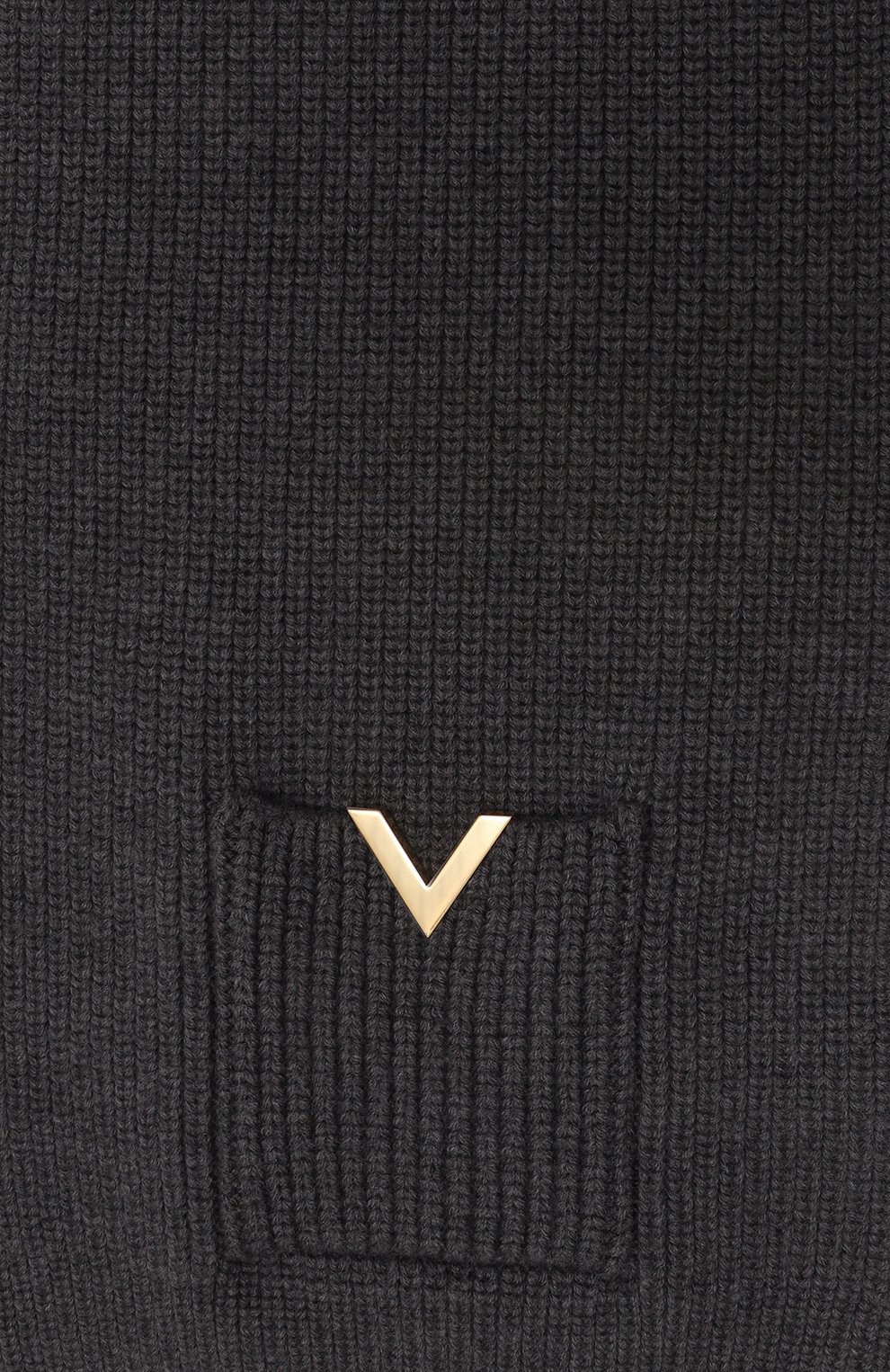 Шерстяной шарф VALENTINO серого цвета по цене 68600 руб., арт. 5W2ET00Z/SUK, фото 5 Шерстяной шарф VALENTINO, арт. 5W2ET00Z/SUK, фото 5