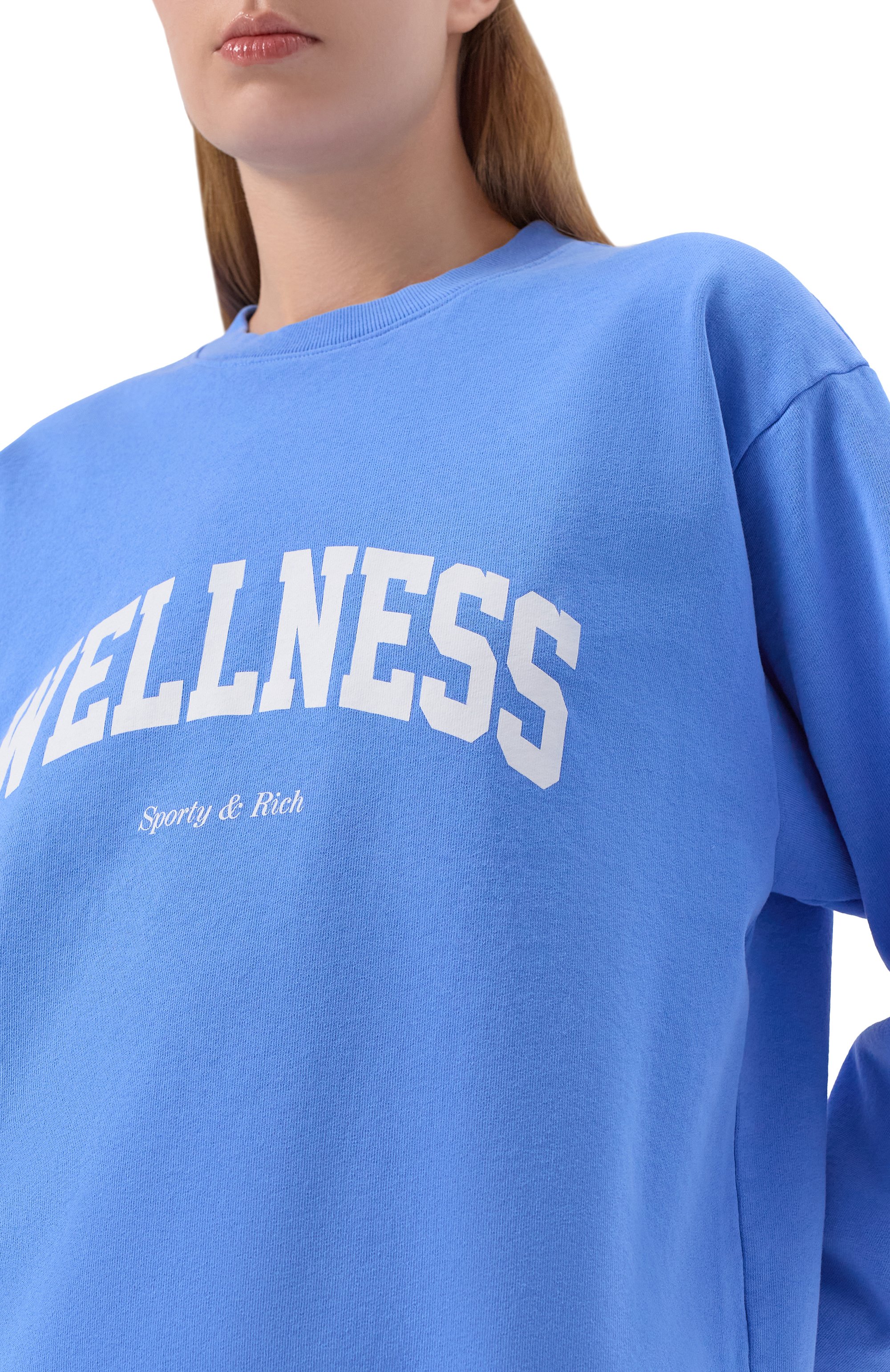 Хлопковый свитшот SPORTY AND RICH, арт. ST071621001BL102, фото 5